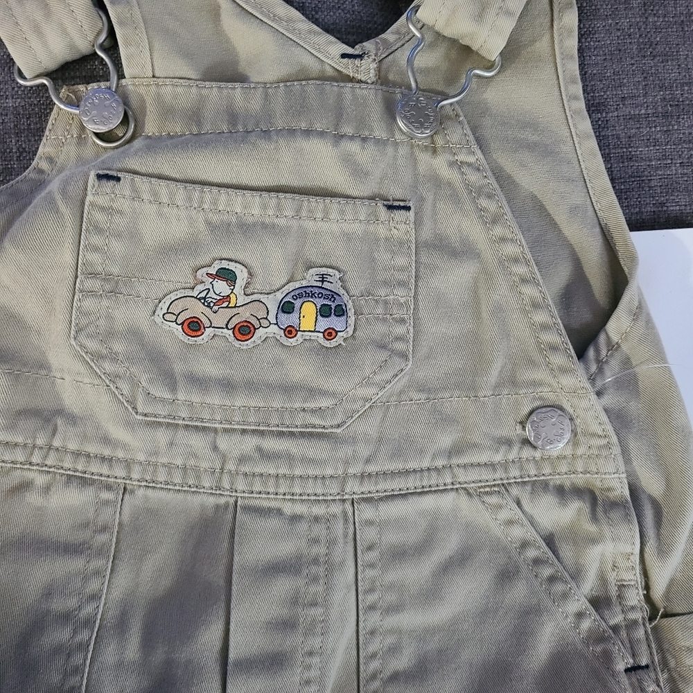 Vintage Y2K Overalls‎ baby nwot OSHKOSH TAN OVERALLS BABY 12 months
